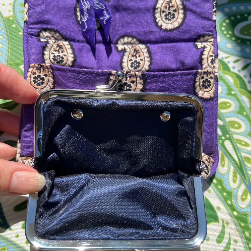Vera Bradley Purple Quilted Paisley Women's Wallet - Simply Violet Pattern - Picture 6 of 6